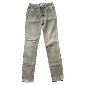 Madewell 9” High-Rise Gray Skinny Jeans size 24